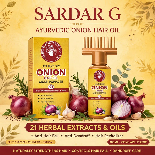 Sardar G Onion Hair Oil - Hair Fall Control & Hair Regrowth Formula